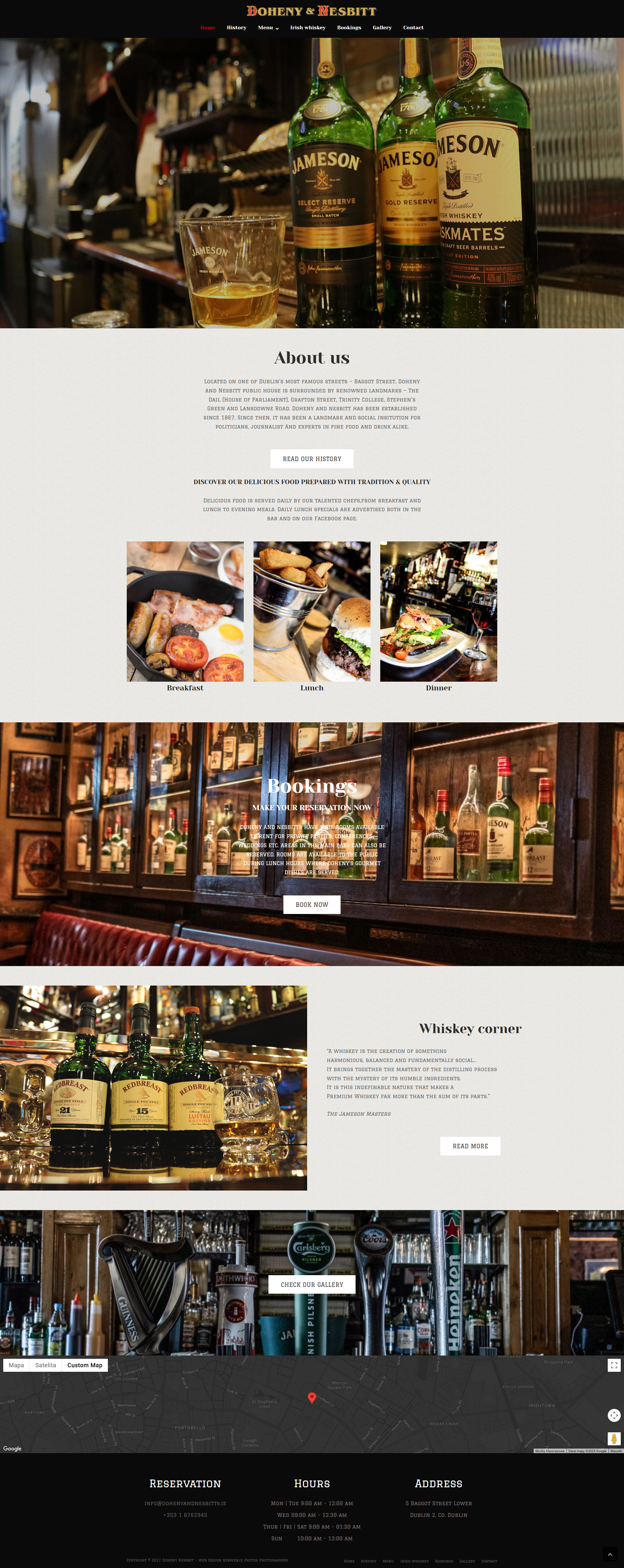 Doheny and Nesbitt’s | Iconic Dublin Pub Website by B2B Media