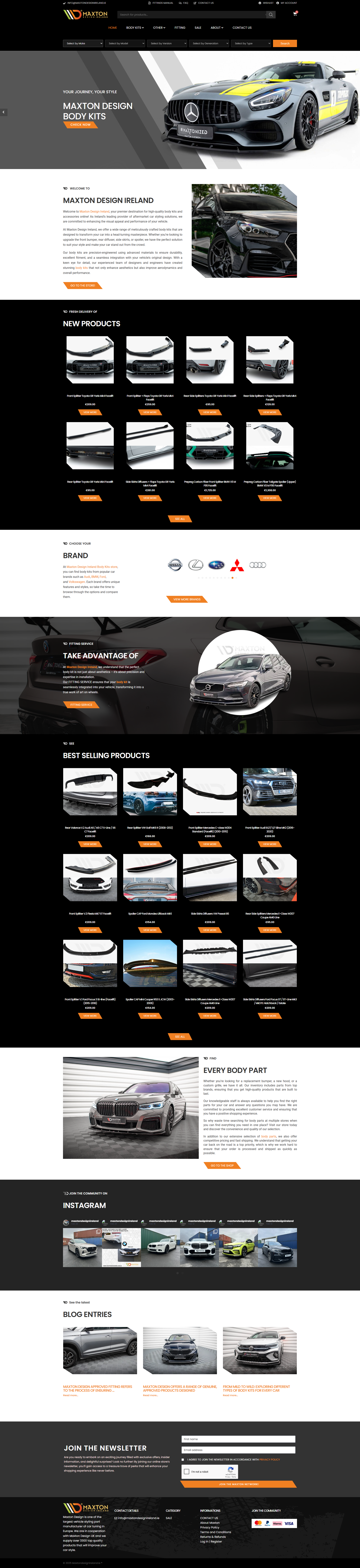 Maxton Design Ireland | Automotive E-commerce Website by B2B Media