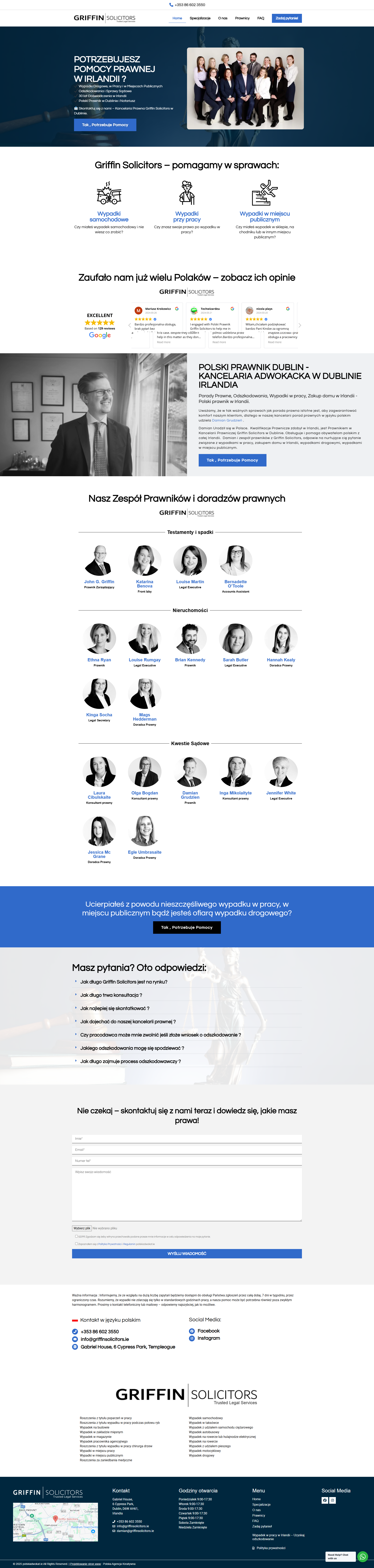 Legal Services for the Polish Community in Ireland website design