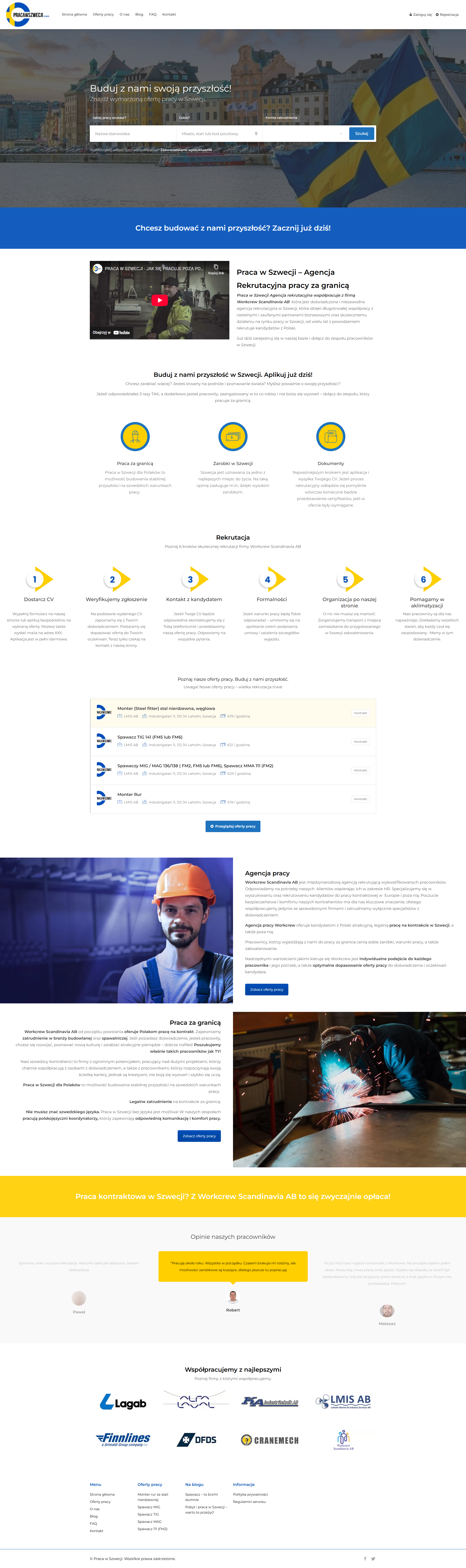 Work in Sweden | Recruitment Platform Website by B2B Media