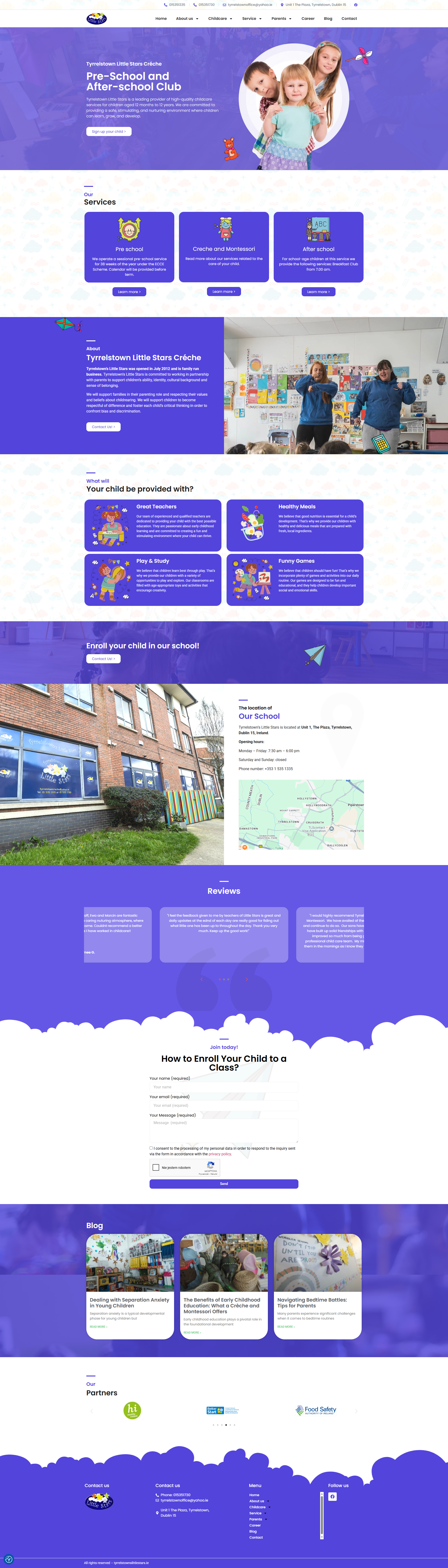 Tyrrelstown’s Little Stars | Preschool Website Design in Dublin